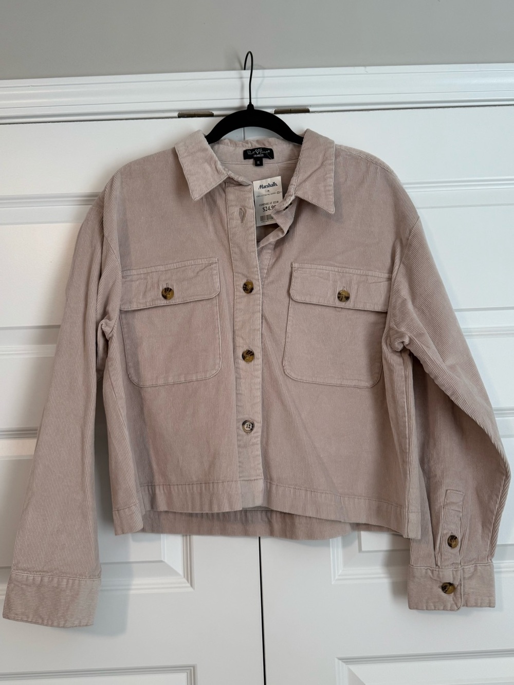 Velvet Heart Women's Beige Corduroy Overshirt Jacket